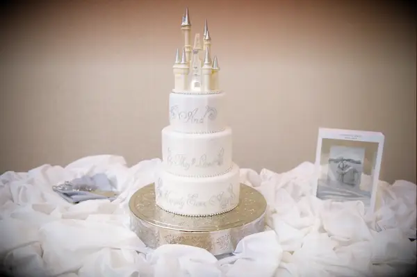 Disney inspired wedding cake castle