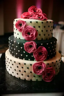 Mickey Mouse dot cake detailing