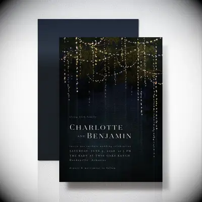 Enchanting evening inspired invites