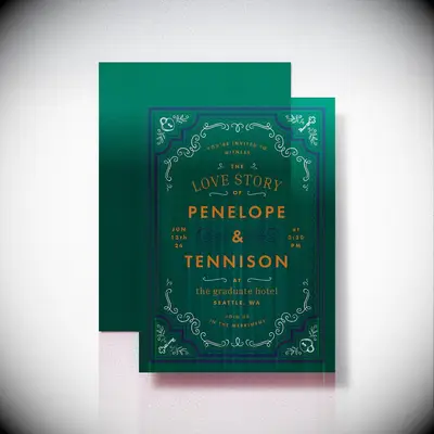 Cinematic inspired invites