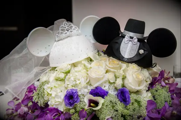 Mickey and minnie wedding hats