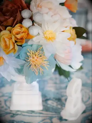 crepe paper centerpiece 
