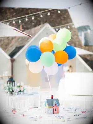 movie-inspired balloon centerpiece