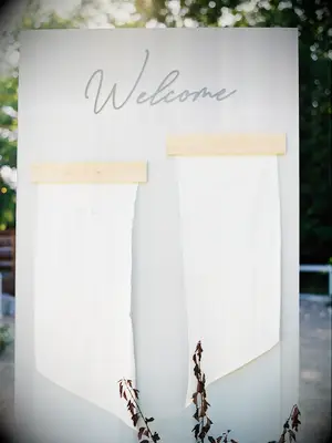 Lovely personalized calligraphic sign.