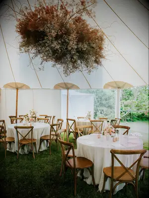 A beautiful neutral-toned marquee.