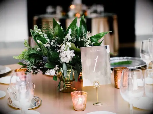 Beautiful neutral-toned table numbers.
