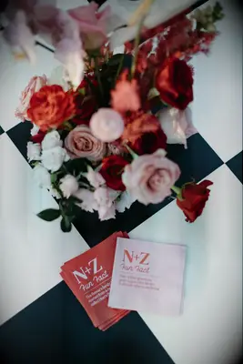 Fun fact cocktail napkins for your valentines wedding