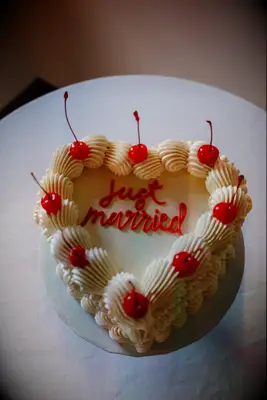 Have a heart shaped wedding cake