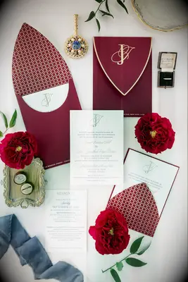 Luxury red invitation set