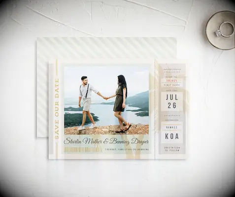 Destination save-the-date by Tartarusfarms Invitations. 