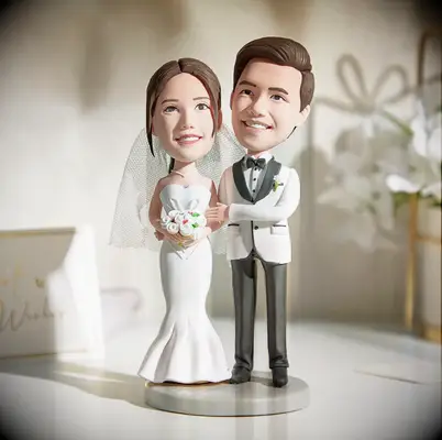 Custom Bobbleheads Funny Wedding Cake Topper