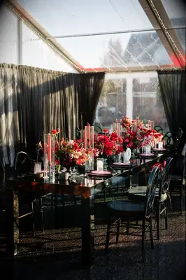 Black reception table