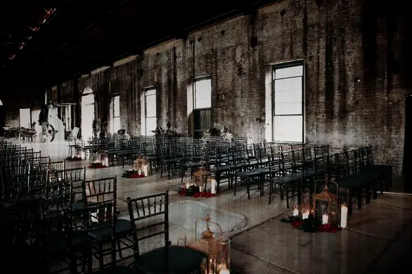 Candle and rose aisle markers