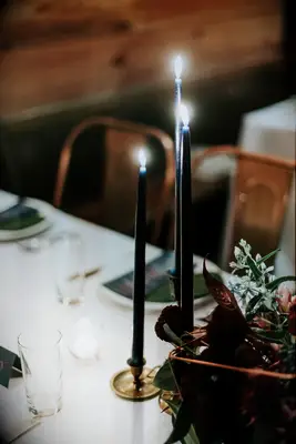 Black tapered candles