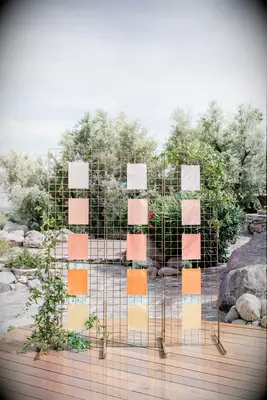 Orange ombre seating chart