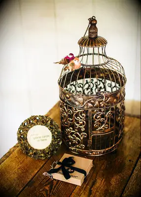 Birdcage wedding card holder DIY wedding decor