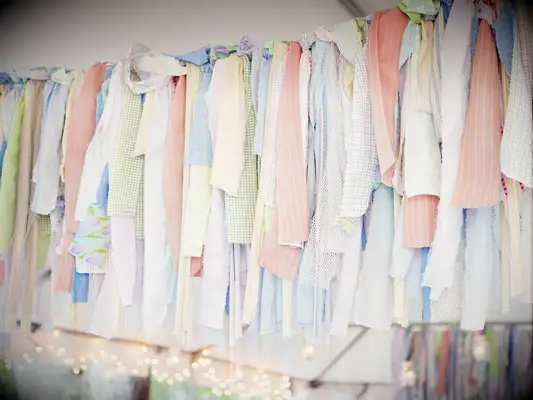 DIY wedding fabric garland