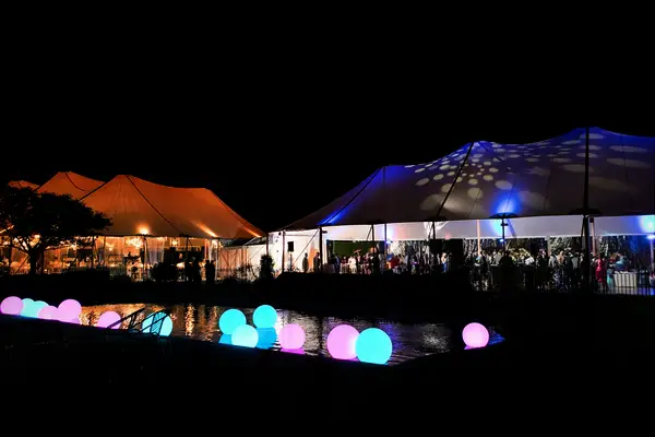 Light projection for tents