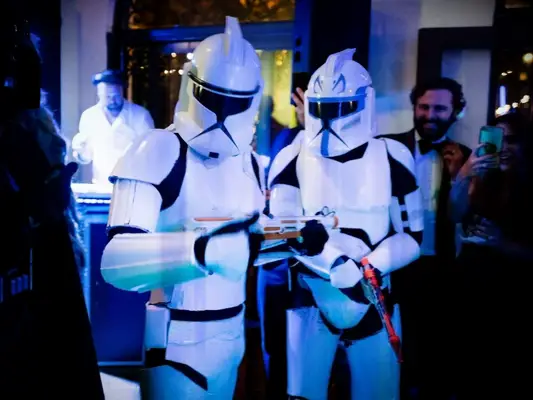 Star Wars stormtroopers wedding entertainers