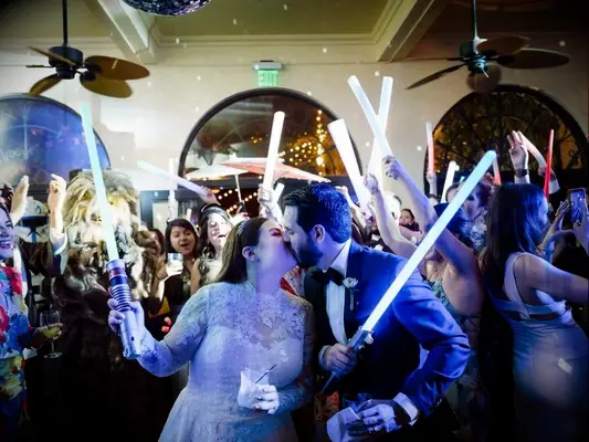 Star Wars lightsaber wedding favor idea