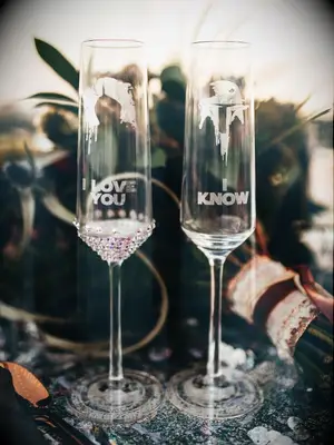 Star Wars champagne toasting flutes