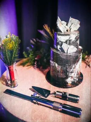 Star Wars lightsaber cake knife and server set idea