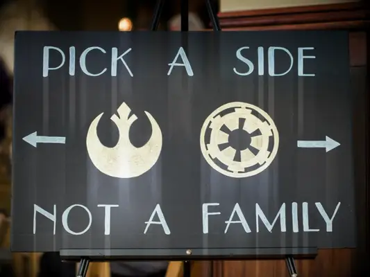 Star Wars wedding welcome sign