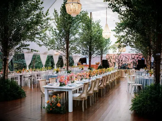 Garden-inspired wedding reception
