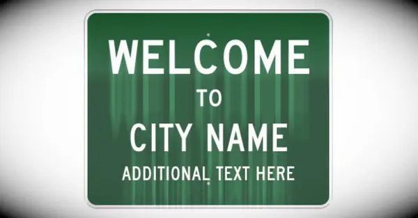 Highway Wedding Welcome Sign for Travel-Loving Couples