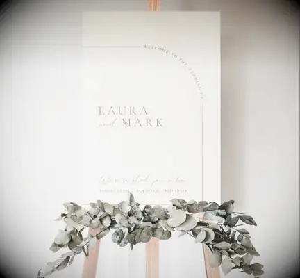 Minimalist Arch Welcome Sign