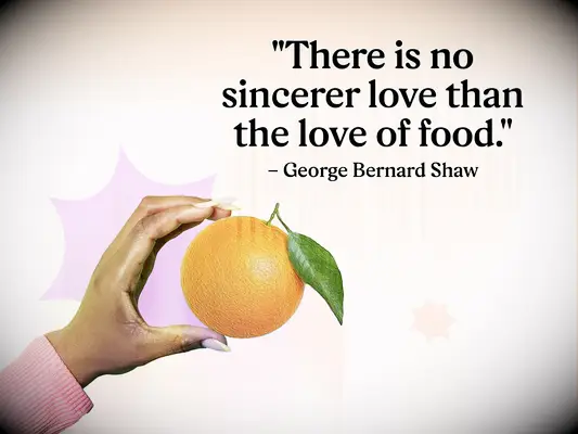 George Bernard Shaw quote about food