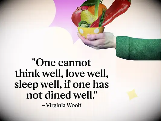 Virginia Woolf quote about food