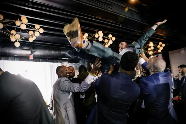 Groom and Groomsmen Take the Dancefloor