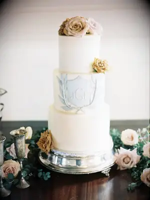 Three-Tier Fondant Cake with Crest