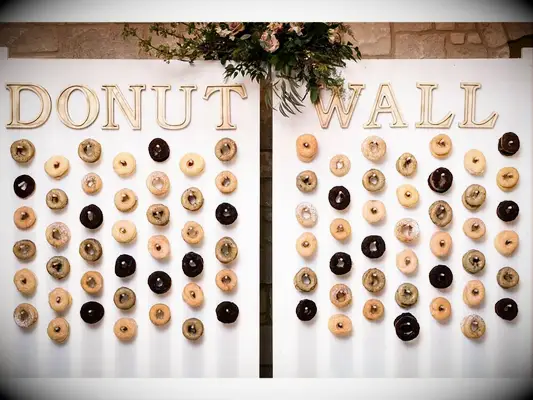 Classic wedding donut wall