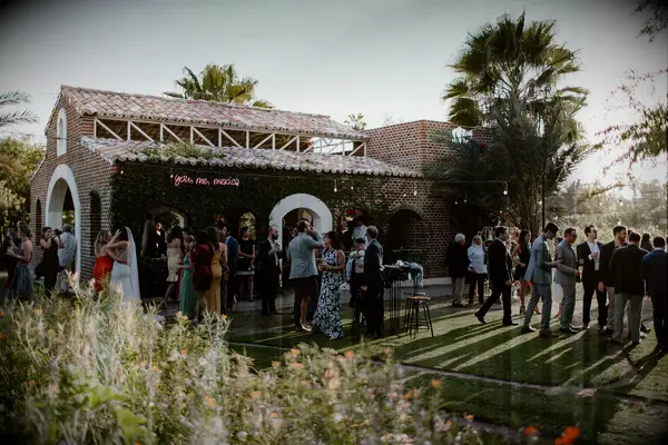 Cocktail hour wedding mixer.