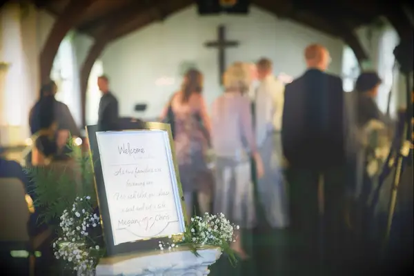 Next to the Ceremony Seating Sign