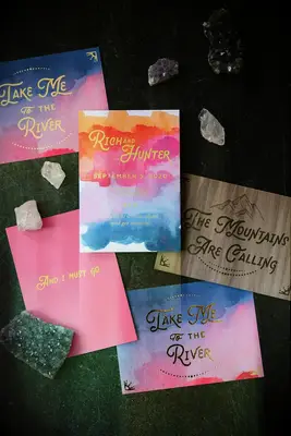 These hot pink wedding invitations are sure to get guests fired up for the big day!