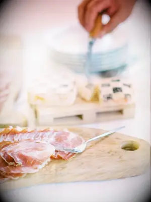 charcuterie at wedding in Italy