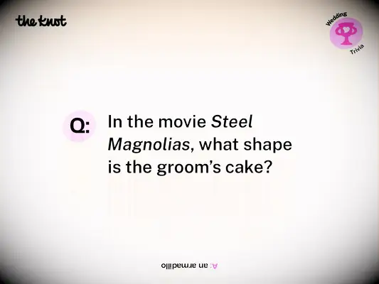 wedding pop culture trivia question