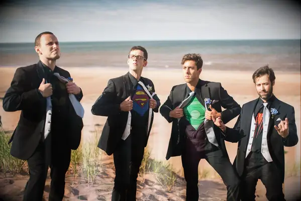 Fun comic book shirt reveal photo