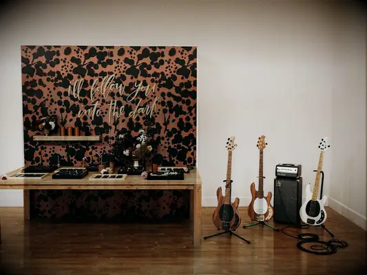 Halloween-themed dessert display with song lyrics