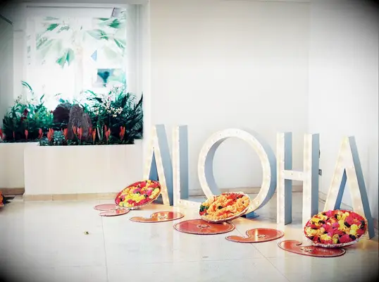 Large marquee letters