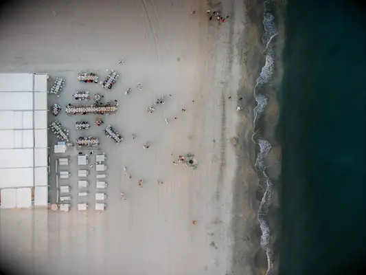 aerial photography for your beach wedding ceremony