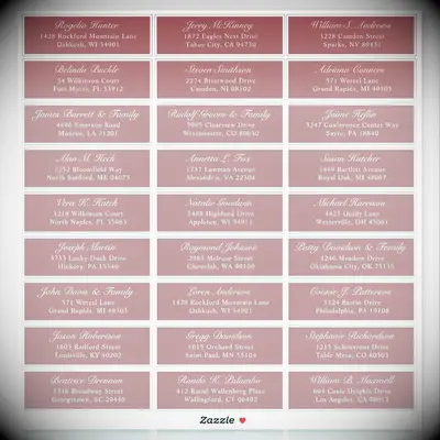 Customizable wedding guest address labels sticker