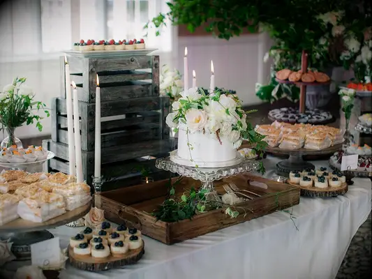 rustic dessert table