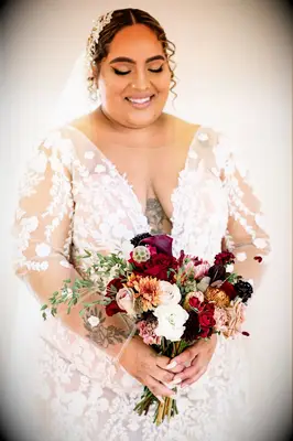 Jewel Tone Bouquet With Scabiosa and Lisianthus