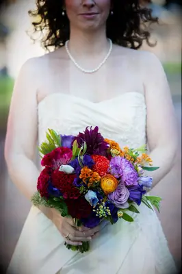 Bright Jewel-Tone Bridal Bouquet