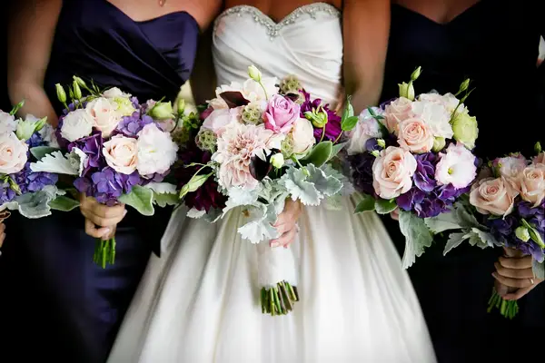 Purple Hydrangea Bridesmaid Bouquets
