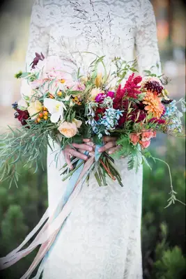Gorgeous and whimsical dahlia bouquet